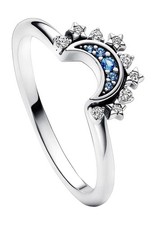PANDORA Schmuck Damen-Ring Himmlischer Blau Funkelnder Mond 192675C01