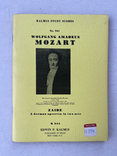 Noten.  Mozart. Zaide. German