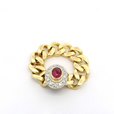 Damenring beweglich mit Rubin