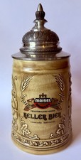 Aufwändiger Krug mit hohem Deckel Maisel Bamberg Kellerbier 0,5 l