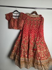 Meena Bazaar Lehenga Choli rot