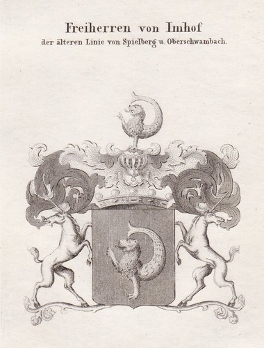 1820 imhof imhoff wappen adel - imhoff,
