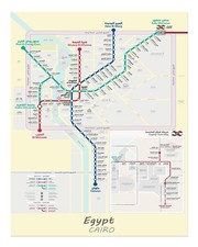 Kairo Metro Karte Wandkunst