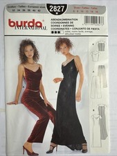 Schnittmuster  Burda 2827 Kleid + Hose + Top  Größe 32 bis 42 USA 6-16