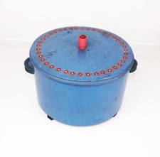 Alter Holztopf handbemalt Dose