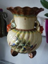 Vase 30er 40er Jahre Art Deco Keramik - aufwendig handdekoriert - Anker H - RAR