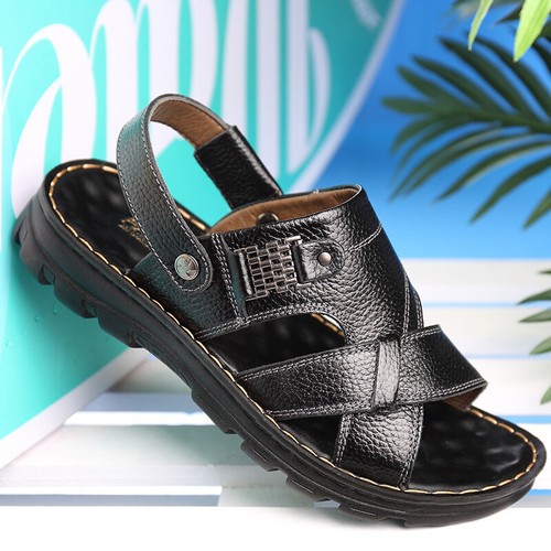 Herren echtleder sandalen - echtleder,