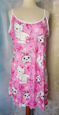SÜSSES NEGLIGE NACHTHEMD MIT KATZE & HASE in PINK Gr. XXL