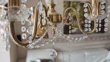 28 Jahre alt LUXUS KRONLEUCHTER  HÄNGELAMPE KRISTALL vergoldet von Sölken