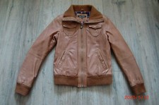 Marc O´Polo Lederjacke Echtleder Jacke Übergangsjacke braun Gr 152 146 gefüttert