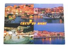 Griechenland Ansichtskarte Karte Color Kreta bei Nacht Frankiert