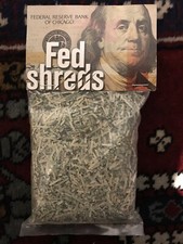 Dollar Geldscheine geschreddert Federal Reserve Lebenslauf Banknote Fed Shreds