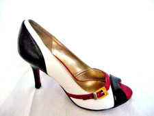 Pumps 37 weiss mit rot und