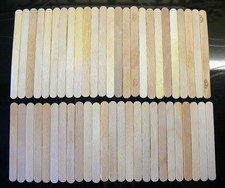 50x Holzstiele Holzstäbe Eisstiele Eisstäbe Bastel Stiel Stab Bastelstiele