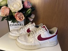 Nike Air Force 1 ~ AF1 ~ Damen Sneaker ~ Gr. 37.5 ~ weiß rot ~ Turnschuhe ~ Top