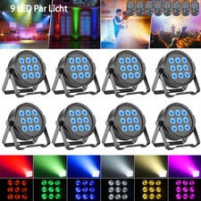 8x 135W LED Par Strahler 9 LED Bühnenlicht RGBW DMX Scheinwerfer DJ Partylicht