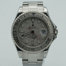 ROLEX YACHTMASTER HERREN UHR 35MM 168622 STAHL SCHÖNER ZUSTAND VINTAGE PAPIERE