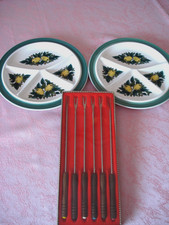 2 Stück Keramik Fondueteller