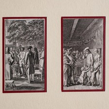 Daniel Chodowiecki Pestalozzi Lienhard Gertrud Aufklärung 2 Kupferstiche 1782