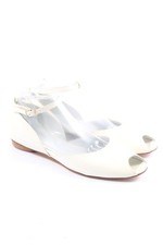 MODA DI FAUSTO Peeptoe Ballerinas Damen Ballerinas Gr. DE 40,5 hellbeige