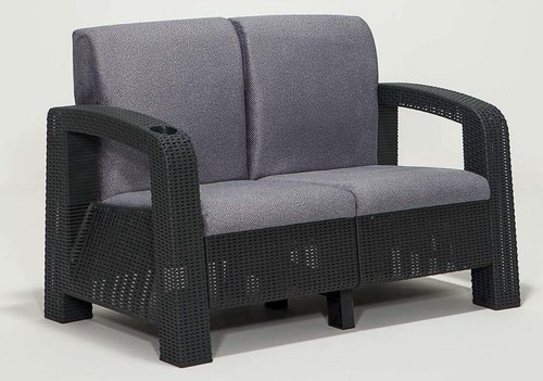 Grauer garten zweisitzer sofa - grauer, garten-zweisitzer-sofa