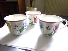 3 Kaffeetassen Villeroy & Boch Jardin d'Alsace Fleur