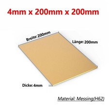 Messingblech Dicke 0,3mm - 6mm