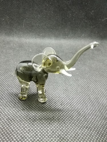 Kleiner vintage glas elefant - glas,