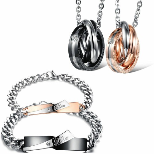 Edelstahl partner schmuckset - edelstahl,