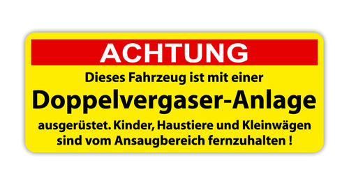 Aufkleber achtung - aufkleber,