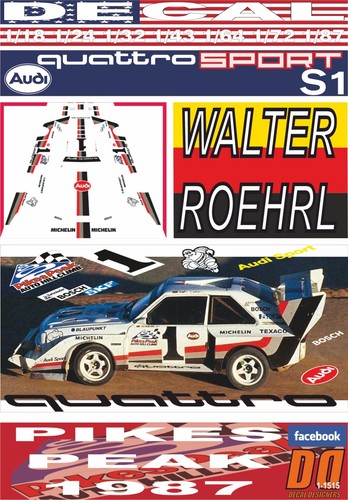 Decal audi sport quattro w - decal, s1