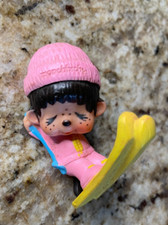 Vintage pink skier Skiing