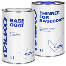 Basislack Autolack Metallic unverdünnt Wunschfarbe Wahlbar 1L+ Verdünnung 1L Set