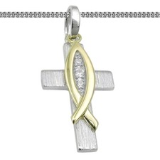 Kommunion Kreuz mit Fisch