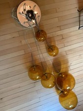 KARE Design Hängeleuchte Pendelleuchte Hängelampe mit 6 gelben Glaskugeln, TOP