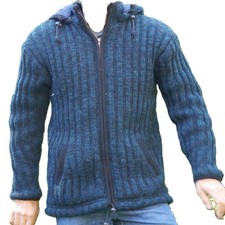 Schafwolljacke, gefüttert, Strickjacke