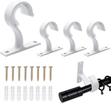 4 Stück Gardinenstange Halterung, Ø 25 – 28 Mm Gardinenstangenhalter, Vorhangsta