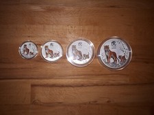 Lunar III Set Tiger 2022 Color 0,5-1-2-5oz Silber Perth Mint Münze Farbe