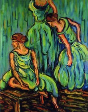 Three Ballerinas In Teal -