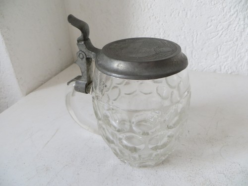 Glaskrug zinndeckel - glaskrug,