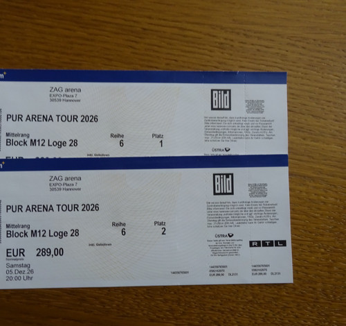 Pur arena tour 2026 tickets - tour,
