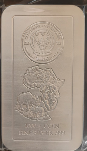 Silber münzbarren ruanda - silber,