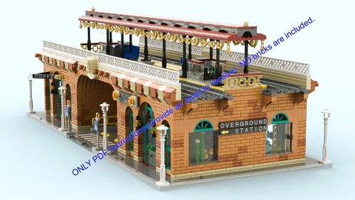 Lego moc overground station - lego,