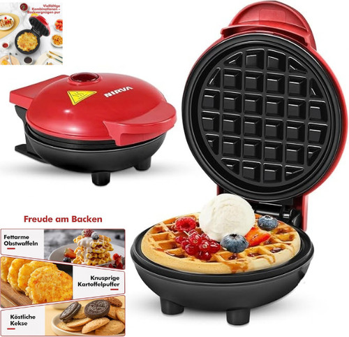 Mini waffeleisen rot - waffeleisen, rot,
