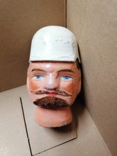 3x Schöne alte ausgefallene Köpfe von Handpuppen, Puppentheater, Kasperletheater