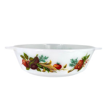 Vintage JAJ Pyrex Auflaufform 509 Toskana Marktgarten 19,5 cm x 6,5 cm 70er Jahre