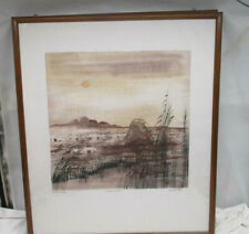 Original Tempera Gemälde „An der Rindertränke“ signiert Ernst Peter Rade 1976 