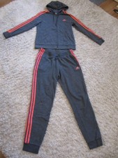 ADIDAS TRAININGSANZUG HAUSANZUG GRAU ORANGE BAUMWOLLE Damen Gr. M 38 TOP