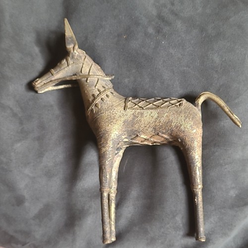 Antike skulptur dhokra esel - antike, /
