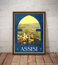 Assisi Vintage Travel Poster